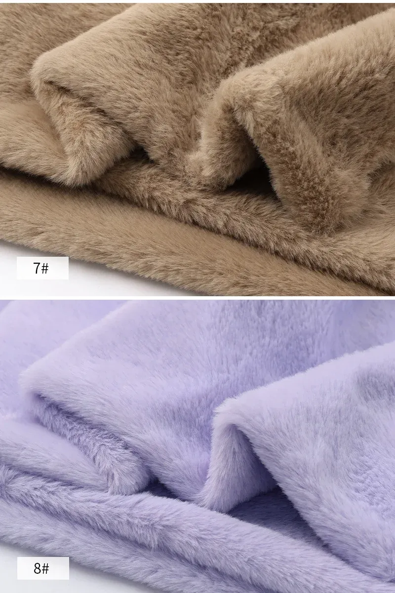 Soft Imitation Rabbit Fur Fabric 50x50cm/1m - Plush Material for DIY Crafts, Scarves, Dolls, and Background Displays showcase 16
