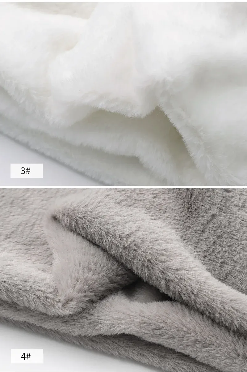 Soft Imitation Rabbit Fur Fabric 50x50cm/1m - Plush Material for DIY Crafts, Scarves, Dolls, and Background Displays showcase 14