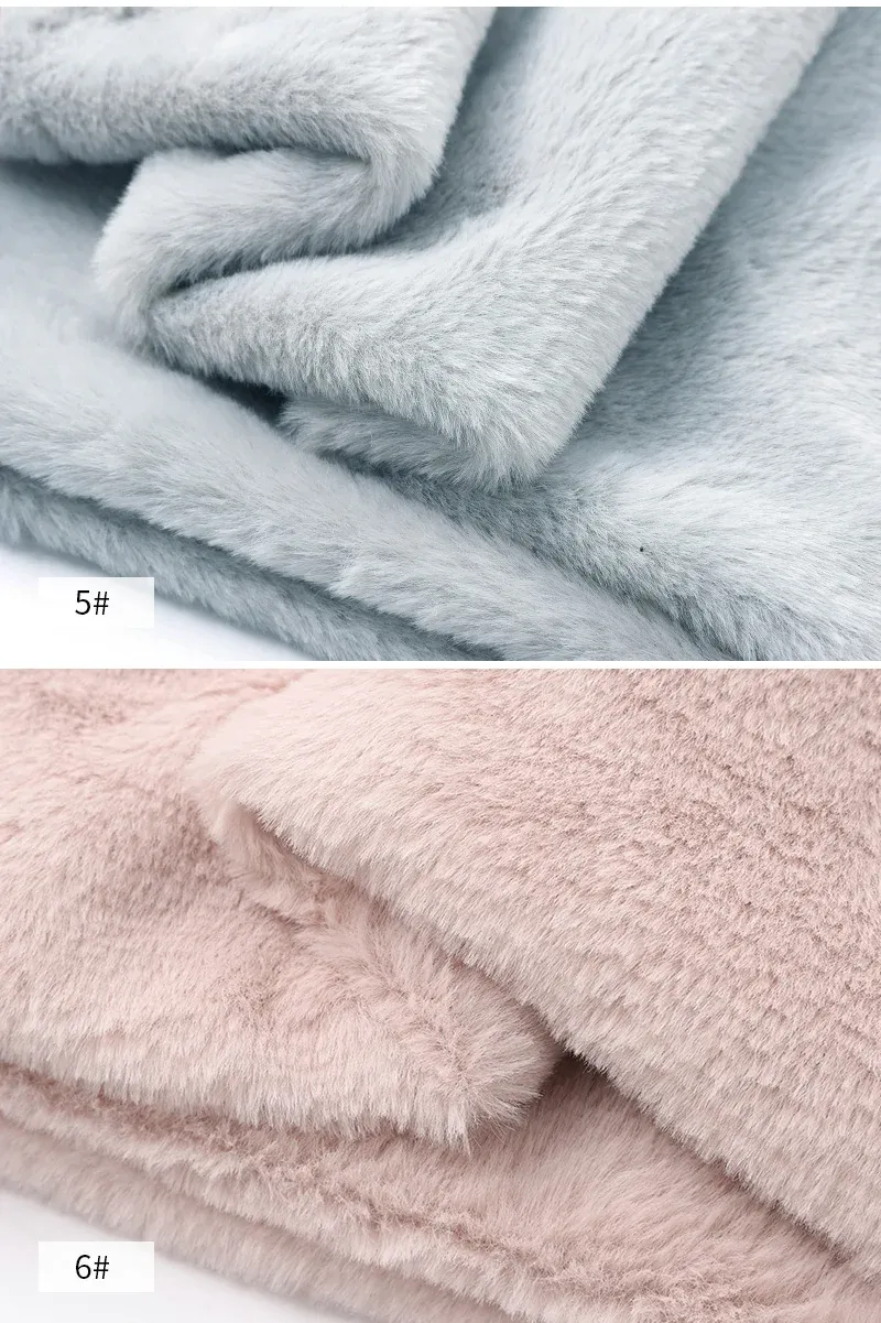 Soft Imitation Rabbit Fur Fabric 50x50cm/1m - Plush Material for DIY Crafts, Scarves, Dolls, and Background Displays showcase 15