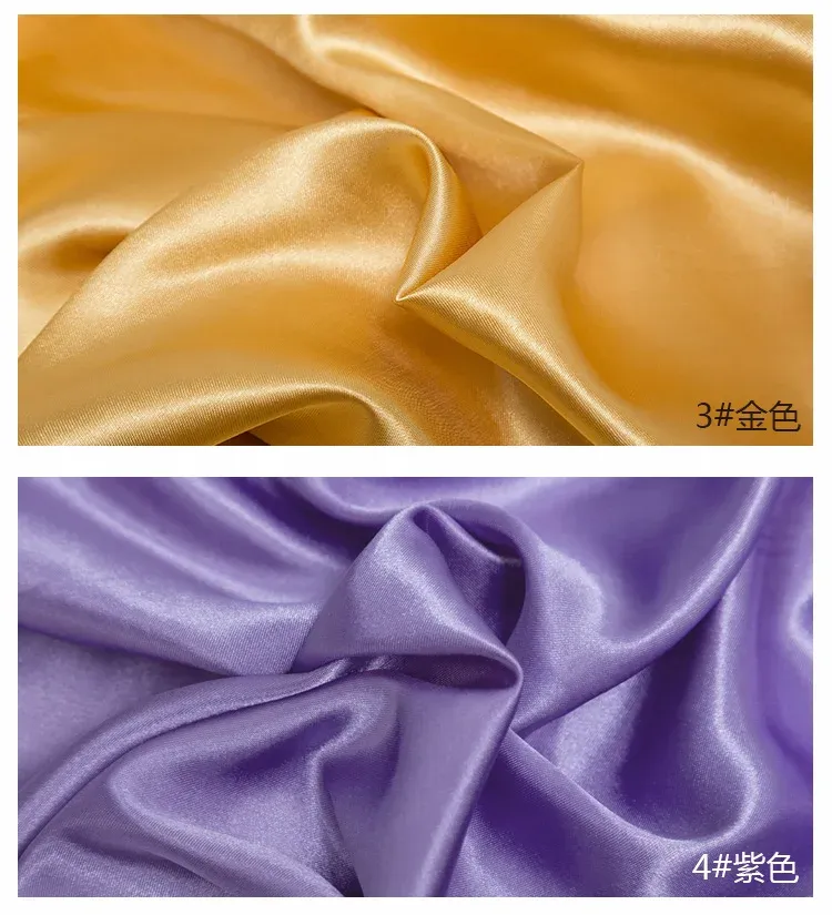 50cm-5m Satin Lining Fabric 150cm Wide - Polyester for Sewing Dresses, Pajamas, Tablecloths, DIY Crafts & Decorations showcase 14