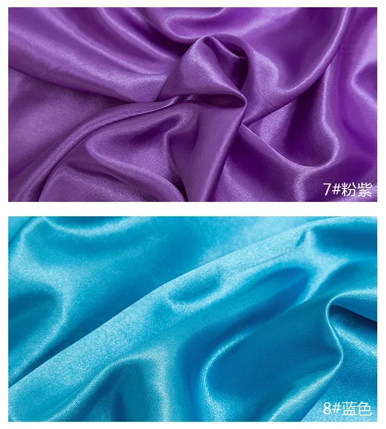 50cm-5m Satin Lining Fabric 150cm Wide - Polyester for Sewing Dresses, Pajamas, Tablecloths, DIY Crafts & Decorations showcase 16