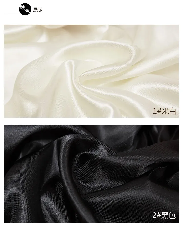50cm-5m Satin Lining Fabric 150cm Wide - Polyester for Sewing Dresses, Pajamas, Tablecloths, DIY Crafts & Decorations showcase 13