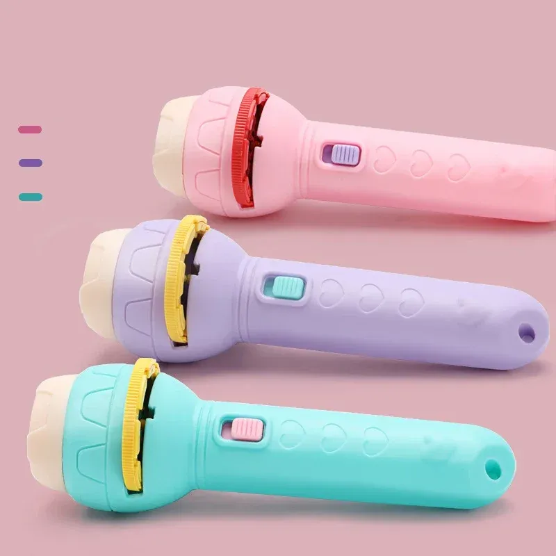 Cute Cartoon Flashlight Projector Toy for Kids - 24 Images & 3 Themes, Educational Bedtime Story Lamp, Fun & Safe ABS Material thumbnail 2