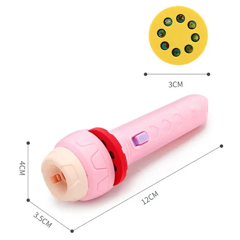 Cute Cartoon Flashlight Projector Toy for Kids - 24 Images & 3 Themes, Educational Bedtime Story Lamp, Fun & Safe ABS Material showcase 6