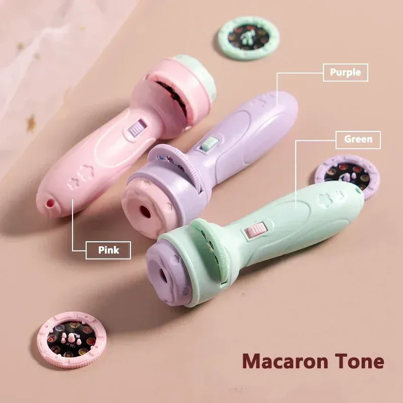 Baby Cartoon Projection Flashlight Toy - 80 Patterns Early Education Story Book Projector for Kids Before Bedtime, Educational Luminous Toy Gift thumbnail 5