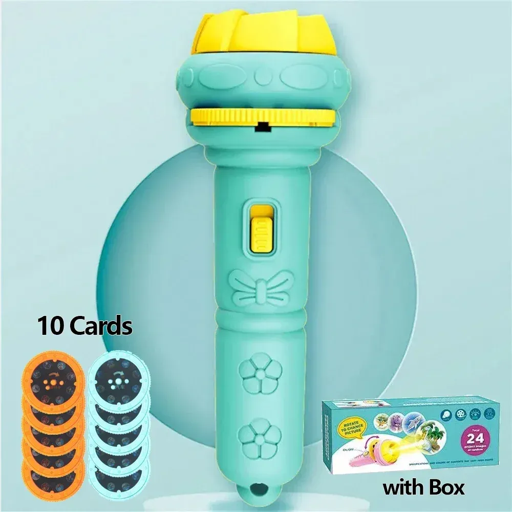 80 Pattern Cartoon Projection Flashlight Toy for Kids, Educational Bedtime Story Projector with 10 Random Cards, Fun Science Learning Toy for Ages 3-6 showcase 13