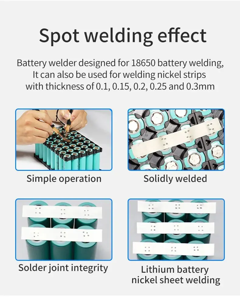 8000W Portable Mini Spot Welder Kit for DIY Battery Pack Projects, 0.15mm Nickel Strip Welding, Adjustable Current, Replaceable Welding Pen thumbnail 6