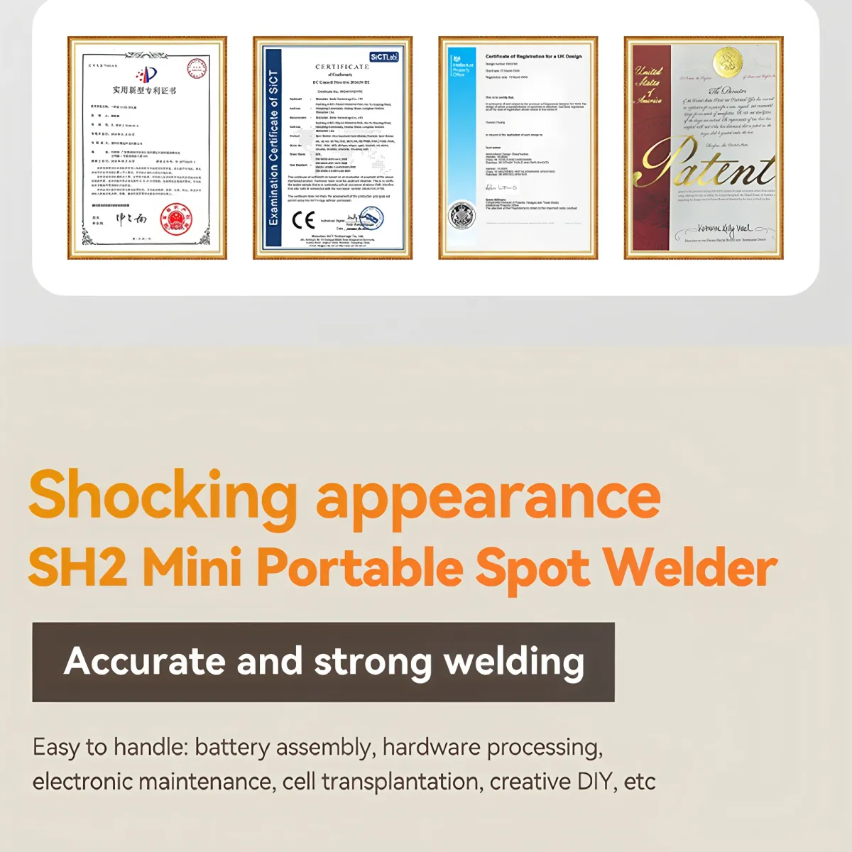 Awgem Portable Spot Welder DIY Handheld Machine for 18650 Lithium Batteries, 90 Gears Adjustable Power, Built-in Pen, Overcharge & Temp Protection showcase 5