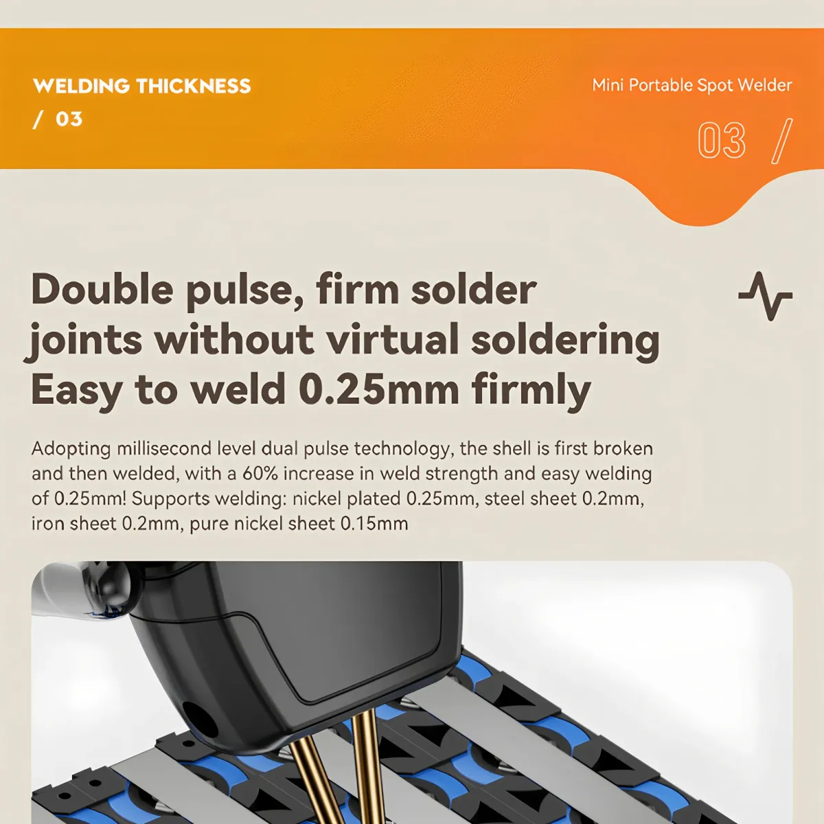 Awgem Portable Spot Welder DIY Handheld Machine for 18650 Lithium Batteries, 90 Gears Adjustable Power, Built-in Pen, Overcharge & Temp Protection showcase 9