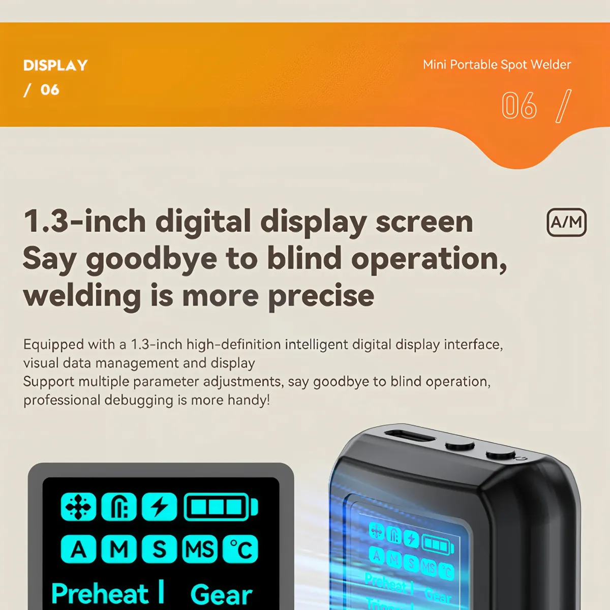 Awgem Portable Spot Welder DIY Handheld Machine for 18650 Lithium Batteries, 90 Gears Adjustable Power, Built-in Pen, Overcharge & Temp Protection showcase 17