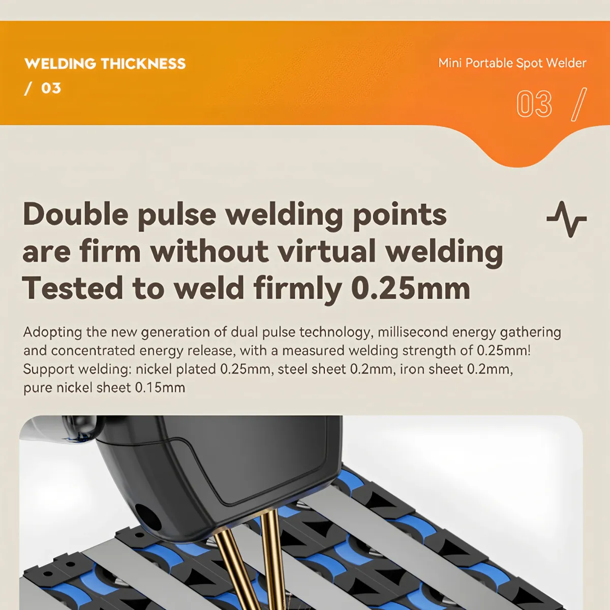 Awgem Portable Spot Welder DIY Handheld Machine for 18650 Lithium Batteries, 90 Gears Adjustable Power, Built-in Pen, Overcharge & Temp Protection showcase 37