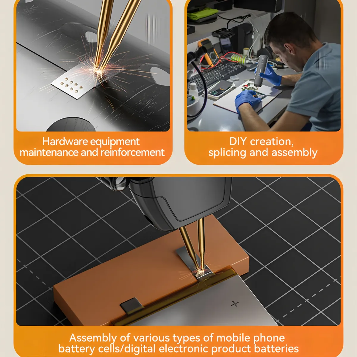 Awgem Portable Spot Welder DIY Handheld Machine for 18650 Lithium Batteries, 90 Gears Adjustable Power, Built-in Pen, Overcharge & Temp Protection showcase 46