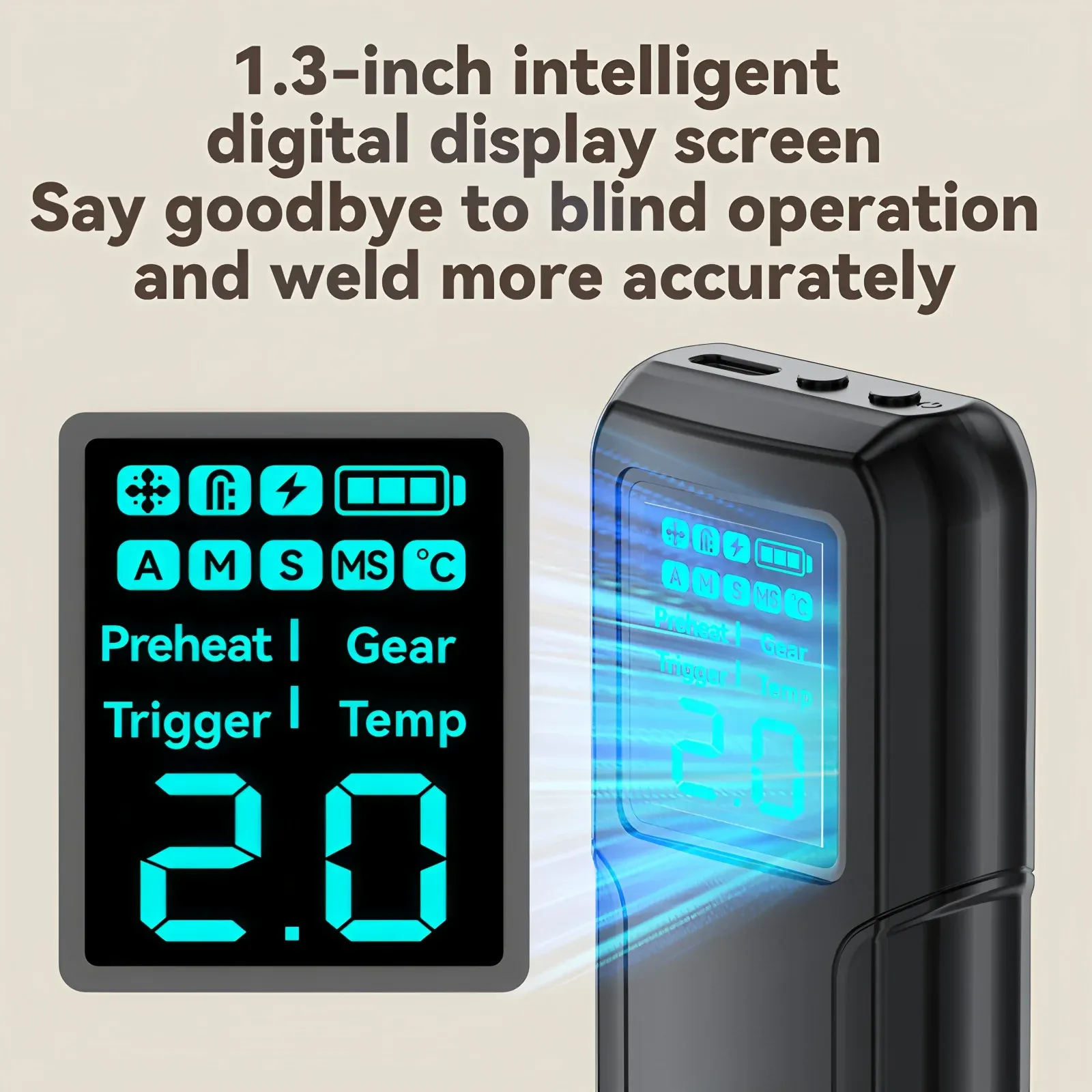 Awgem Portable Spot Welder DIY Handheld Machine for 18650 Lithium Batteries, 90 Gears Adjustable Power, Built-in Pen, Overcharge & Temp Protection thumbnail 4