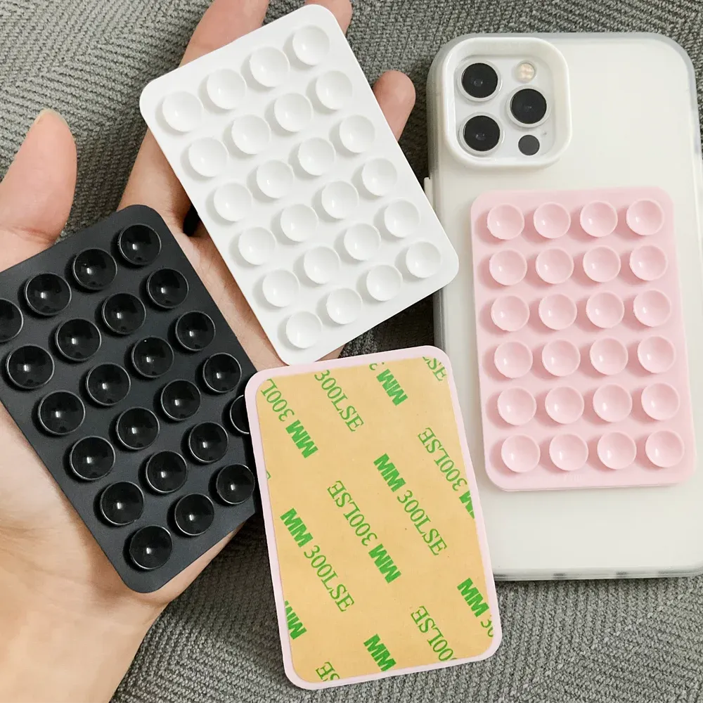 3M Adhesive Silicone Suction Cup Phone Holder Stand for Selfies & Videos - Non-Slip Candy Color Mount showcase 1