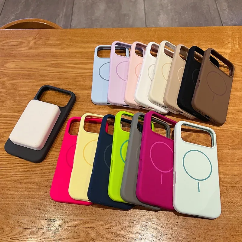 Magsafe Magnetic Wireless Charging Silicone Case for iPhone 17 Pro Max/17/17 Pro - Solid Color, Air Bumper Back Cover thumbnail 5