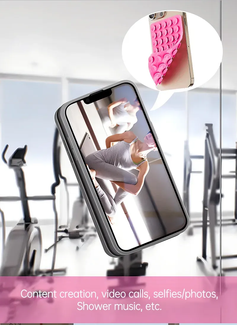 Double-Sided Silicone Sucker Phone Case with Detachable Stand for Hands-Free Selfies & Videos - Universal Fit showcase 5