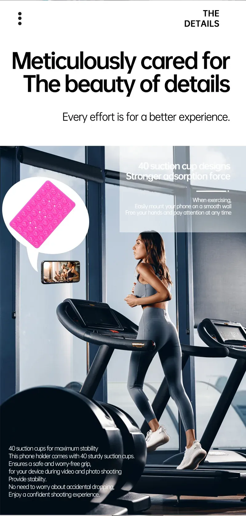 Double-Sided Silicone Sucker Phone Case with Detachable Stand for Hands-Free Selfies & Videos - Universal Fit showcase 14