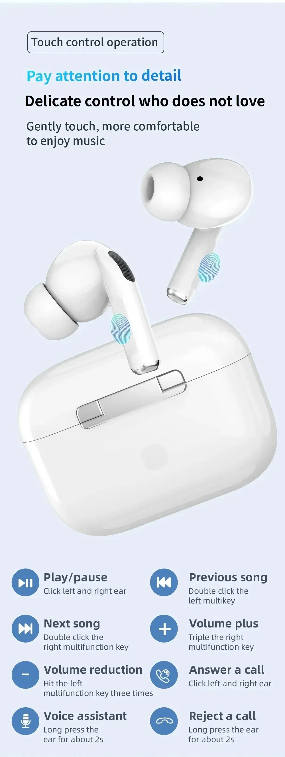 Air Pro 5 TWS Max Wireless Bluetooth Earphones, In-Ear Noise Cancelling Sport Earbuds with Microphone for Apple iPhone, Universal Headset for Outdoor Use showcase 4