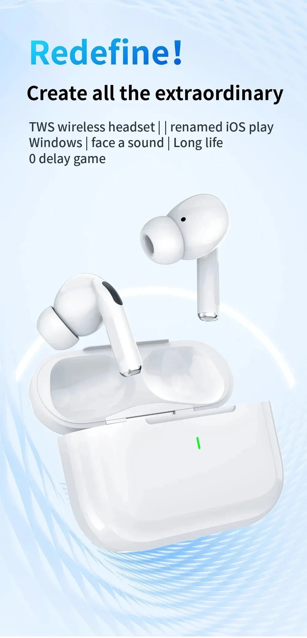Air Pro 5 TWS Max Wireless Bluetooth Earphones, In-Ear Noise Cancelling Sport Earbuds with Microphone for Apple iPhone, Universal Headset for Outdoor Use showcase 9