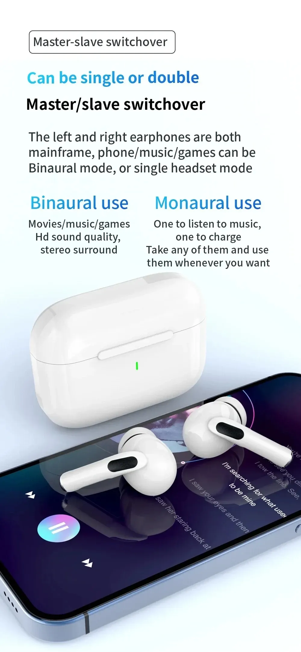 Air Pro 5 TWS Max Wireless Bluetooth Earphones, In-Ear Noise Cancelling Sport Earbuds with Microphone for Apple iPhone, Universal Headset for Outdoor Use showcase 3