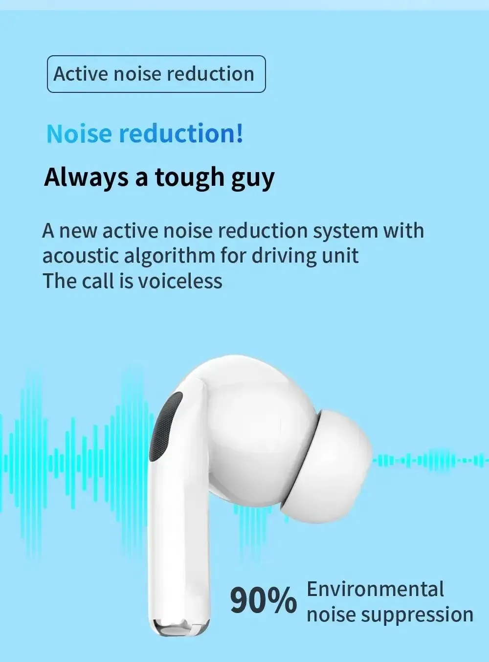 Air Pro 5 TWS Max Wireless Bluetooth Earphones, In-Ear Noise Cancelling Sport Earbuds with Microphone for Apple iPhone, Universal Headset for Outdoor Use showcase 16