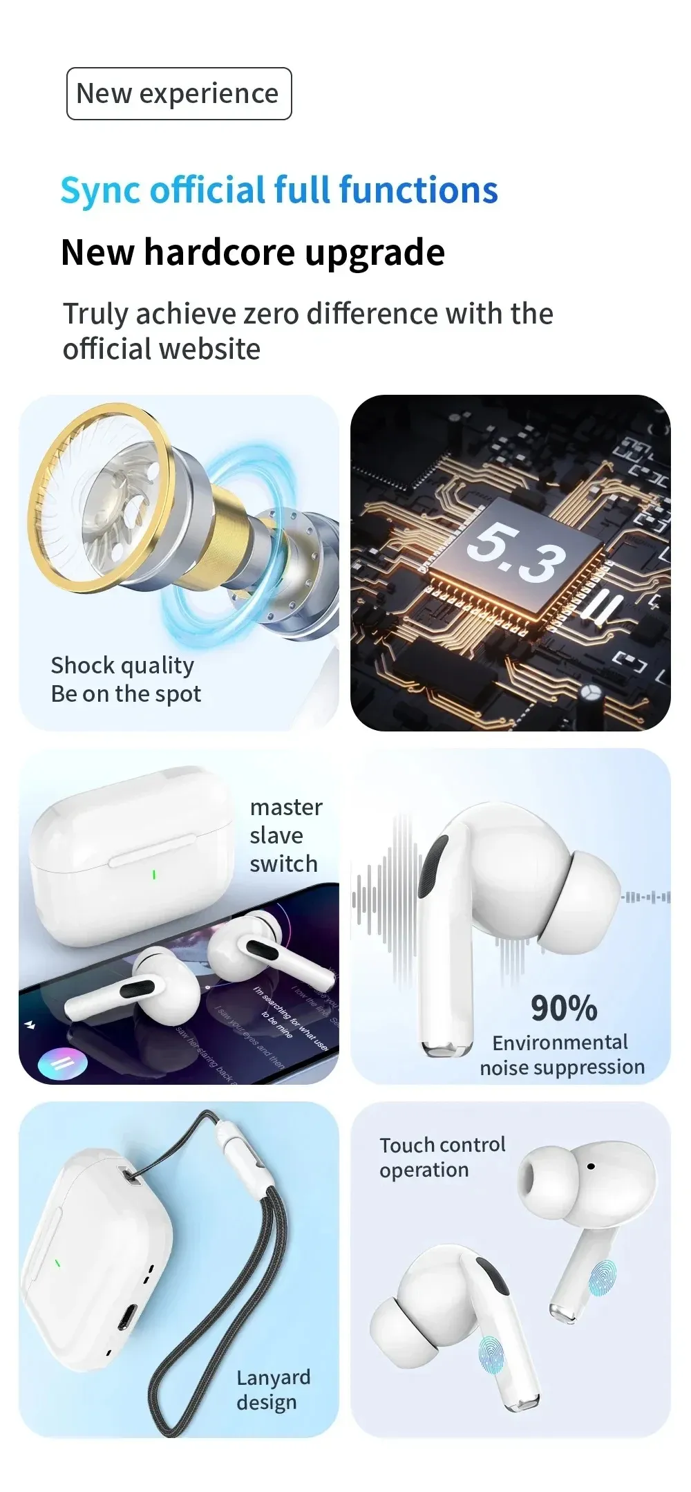 Air Pro 5 TWS Max Wireless Bluetooth Earphones, In-Ear Noise Cancelling Sport Earbuds with Microphone for Apple iPhone, Universal Headset for Outdoor Use showcase 10