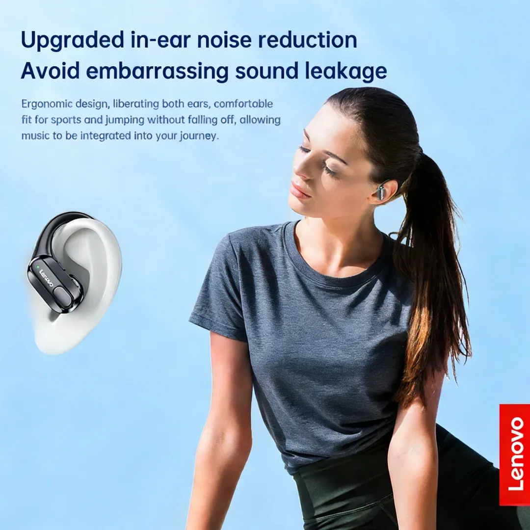 Lenovo XT80 Sports Wireless Earphones with Mic, Bluetooth 5.3, LED Power Display, Hifi Stereo Sound, Ear Hook Design for Active Lifestyles thumbnail 5