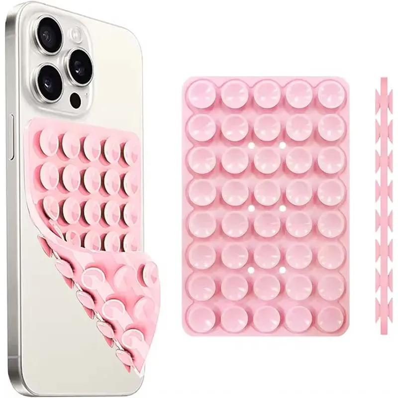 Silicone Suction Cup Phone Holder Mount - Double-Sided Hands-Free Strong Grip for Selfies & Videos - Universal for iPhone Android showcase 1