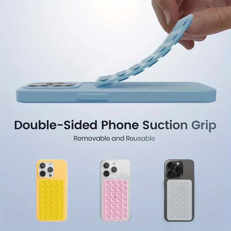 Silicone Suction Cup Phone Holder Mount - Double-Sided Hands-Free Strong Grip for Selfies & Videos - Universal for iPhone Android thumbnail 5
