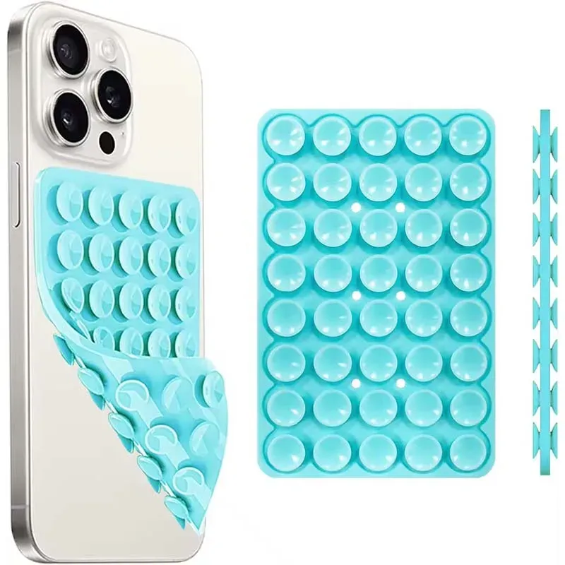 Silicone Suction Cup Phone Holder Mount - Double-Sided Hands-Free Strong Grip for Selfies & Videos - Universal for iPhone Android thumbnail 4