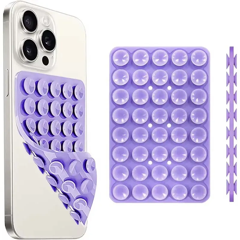 Silicone Suction Cup Phone Holder Mount - Double-Sided Hands-Free Strong Grip for Selfies & Videos - Universal for iPhone Android thumbnail 6