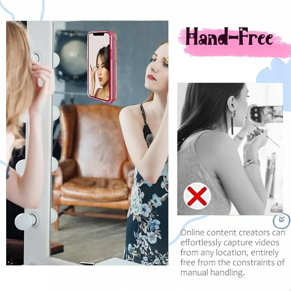 Candy Color Silicone Suction Phone Case Mount - Non-Slip Suction Cup Phone Stand Holder for Selfies & Videos thumbnail 4