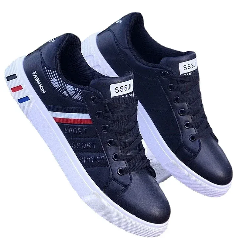 Men's Lightweight PU Leather Casual Sneakers - Breathable Sports Shoes for Everyday Wear showcase 14