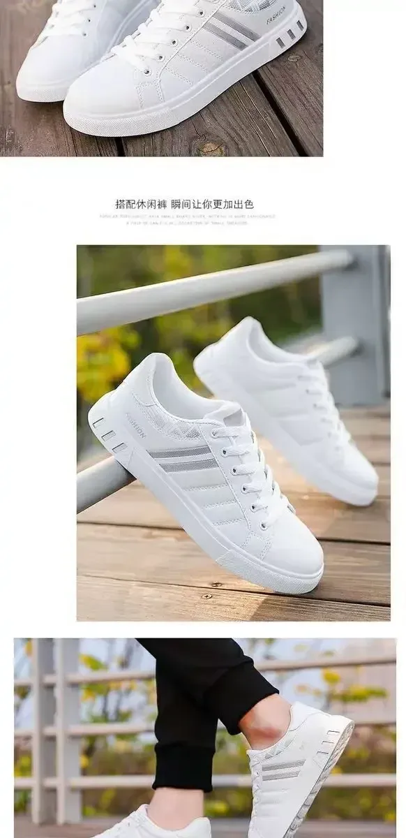 Men's Lightweight PU Leather Casual Sneakers - Breathable Sports Shoes for Everyday Wear showcase 10