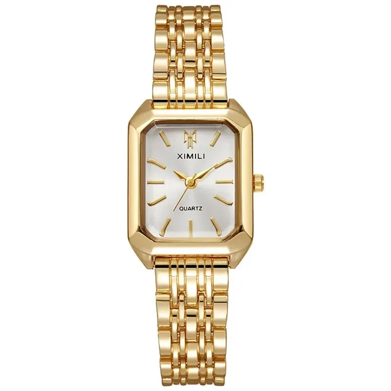 2025 Fashion Women's Square Quartz Watch - Elegant Alloy Folding Clasp, Gold Plated Design, Perfect Holiday Gift for Corporate and Casual Wear thumbnail 2