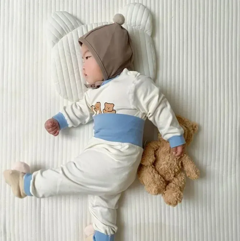 Baby Boys Girls Autumn Winter Cotton Pajama Set 2pcs Long Sleeve Underwear Outfit for Cozy Sleepwear thumbnail 5