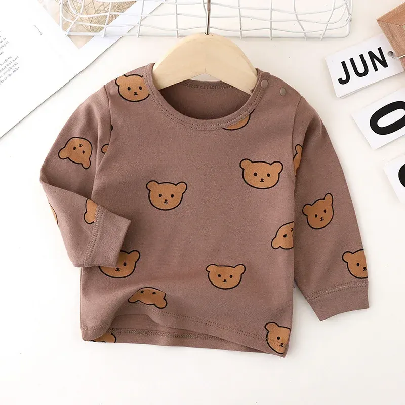 Baby Boys Girls Autumn Winter Cotton Pajama Set 2pcs Long Sleeve Underwear Outfit for Cozy Sleepwear showcase 21