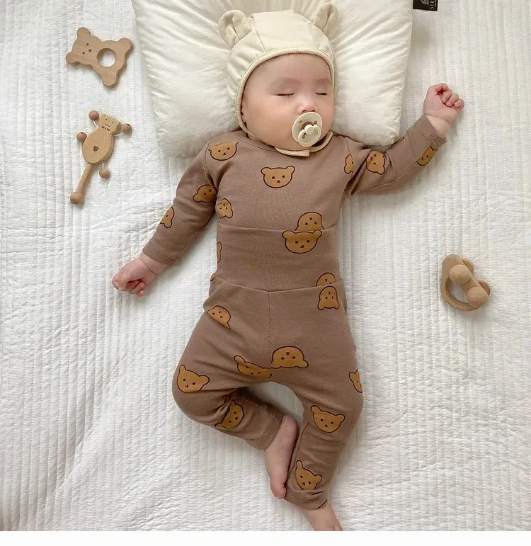 Baby Boys Girls Autumn Winter Cotton Pajama Set 2pcs Long Sleeve Underwear Outfit for Cozy Sleepwear showcase 8