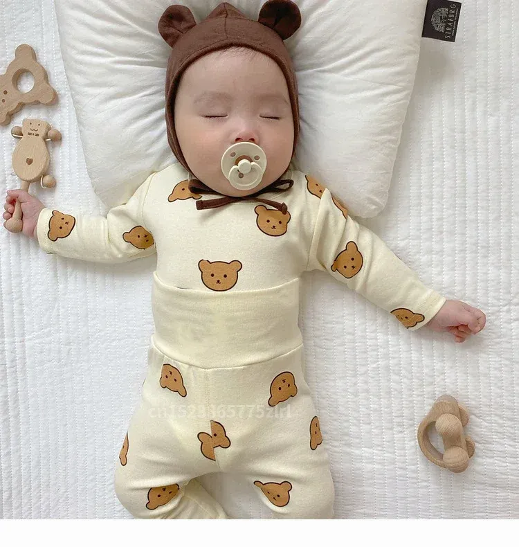 Baby Boys Girls Autumn Winter Cotton Pajama Set 2pcs Long Sleeve Underwear Outfit for Cozy Sleepwear showcase 9