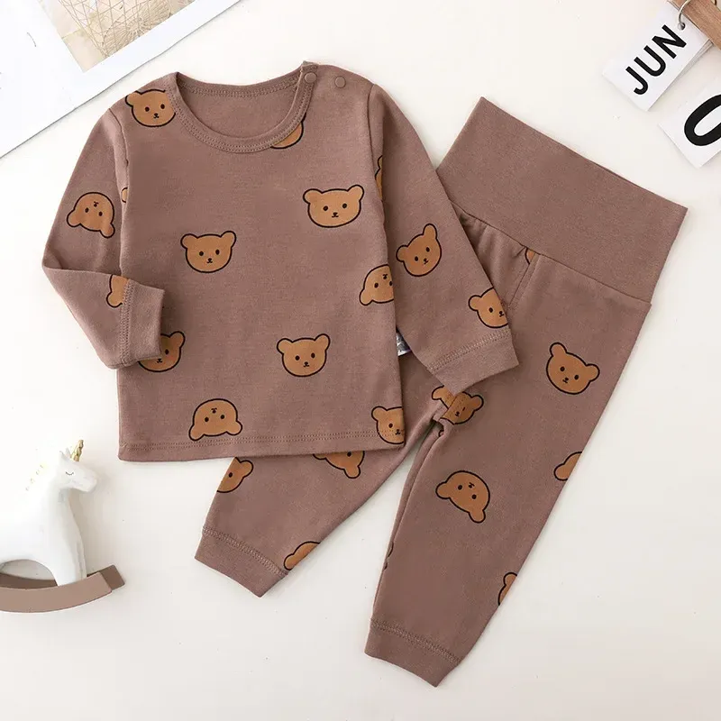 Baby Boys Girls Autumn Winter Cotton Pajama Set 2pcs Long Sleeve Underwear Outfit for Cozy Sleepwear showcase 20