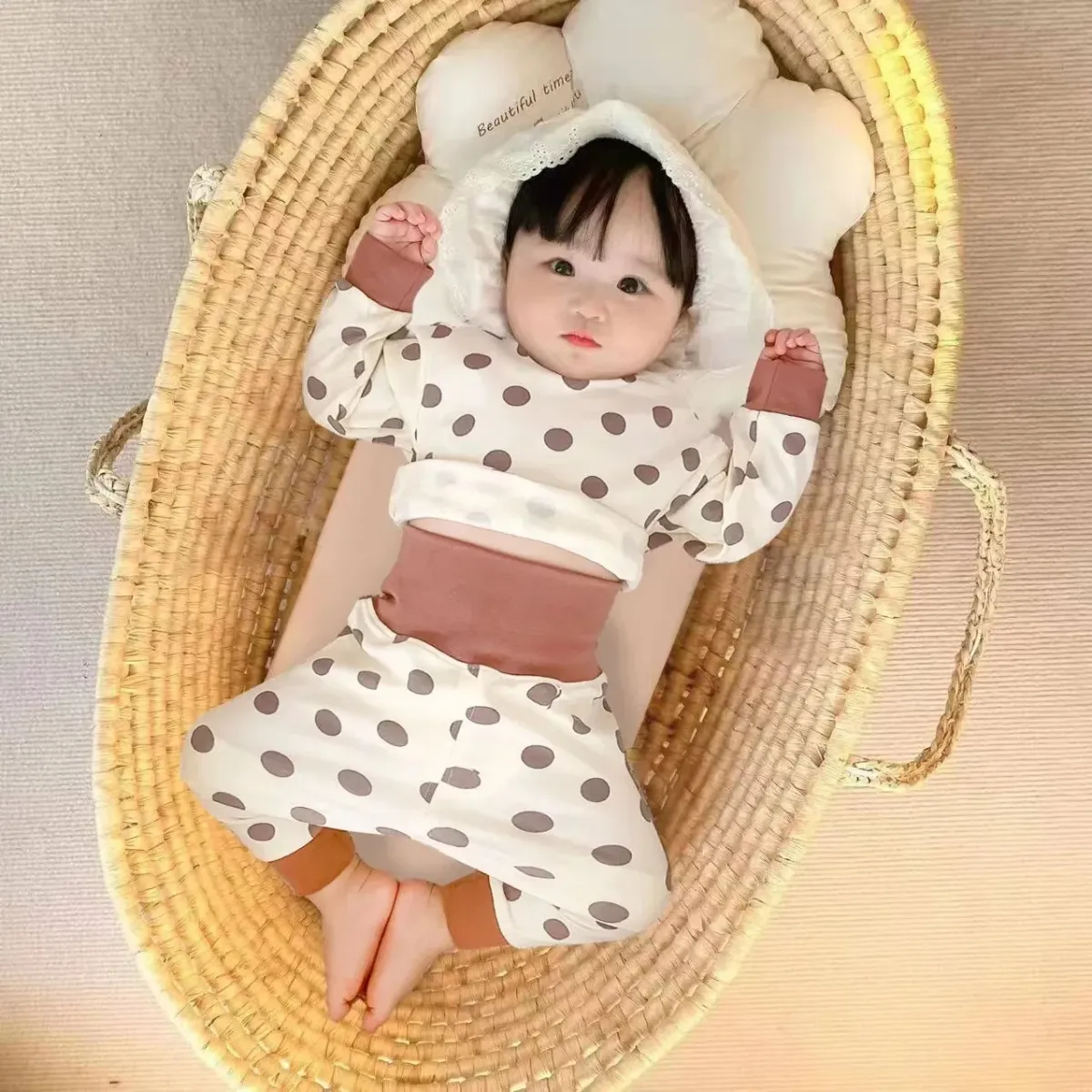 Baby Boys Girls Autumn Winter Cotton Pajama Set 2pcs Long Sleeve Underwear Outfit for Cozy Sleepwear showcase 35