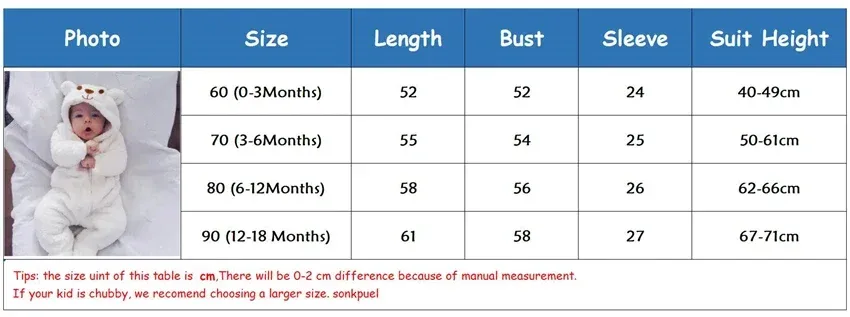 Newborn Baby Bear Hooded Romper Jumpsuit for Boys & Girls - Long Sleeve Cotton Bodysuit Playsuit for Toddlers showcase 2
