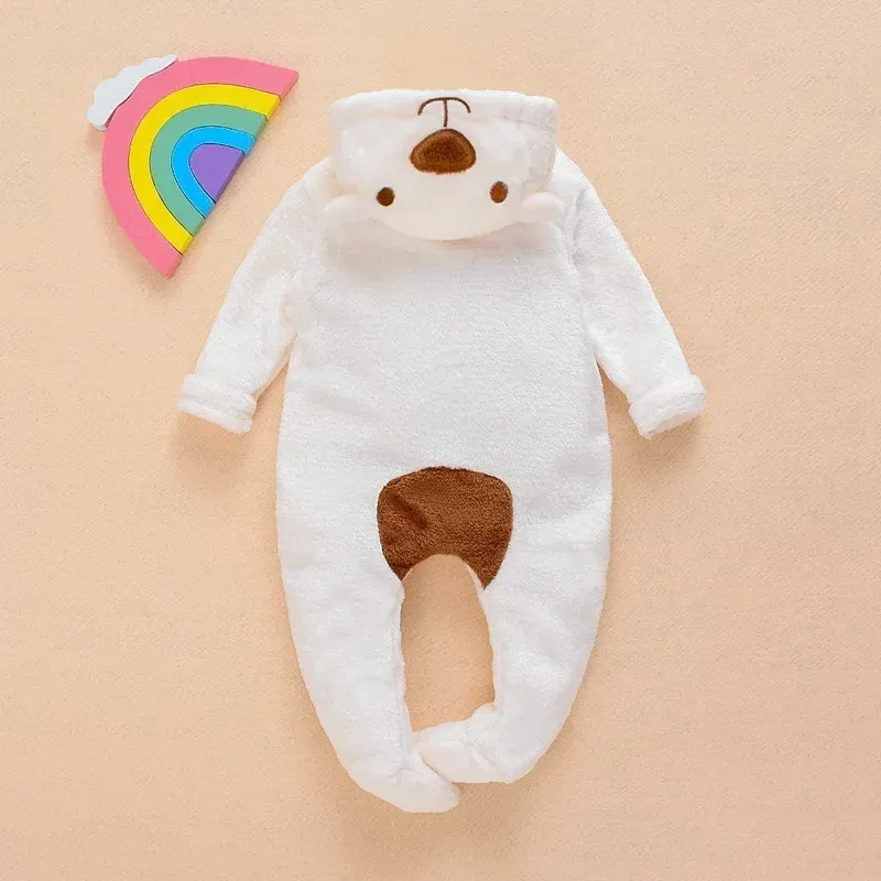Newborn Baby Bear Hooded Romper Jumpsuit for Boys & Girls - Long Sleeve Cotton Bodysuit Playsuit for Toddlers showcase 8