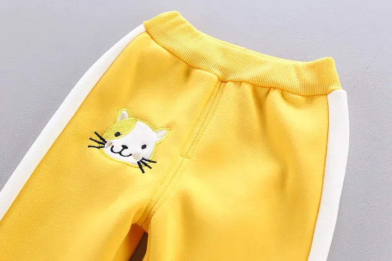 Winter Baby Fleece Clothing Set - Warm Cotton Thicken Hooded Sweater & Cartoon Bear Pants 3Pcs Outfit for Boys & Girls, Ages 9 Months to 4 Years showcase 14