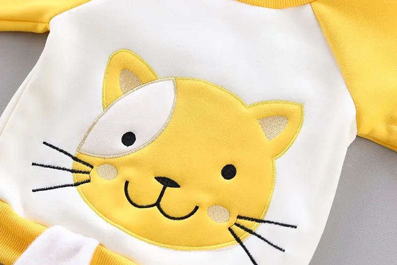 Winter Baby Fleece Clothing Set - Warm Cotton Thicken Hooded Sweater & Cartoon Bear Pants 3Pcs Outfit for Boys & Girls, Ages 9 Months to 4 Years showcase 12