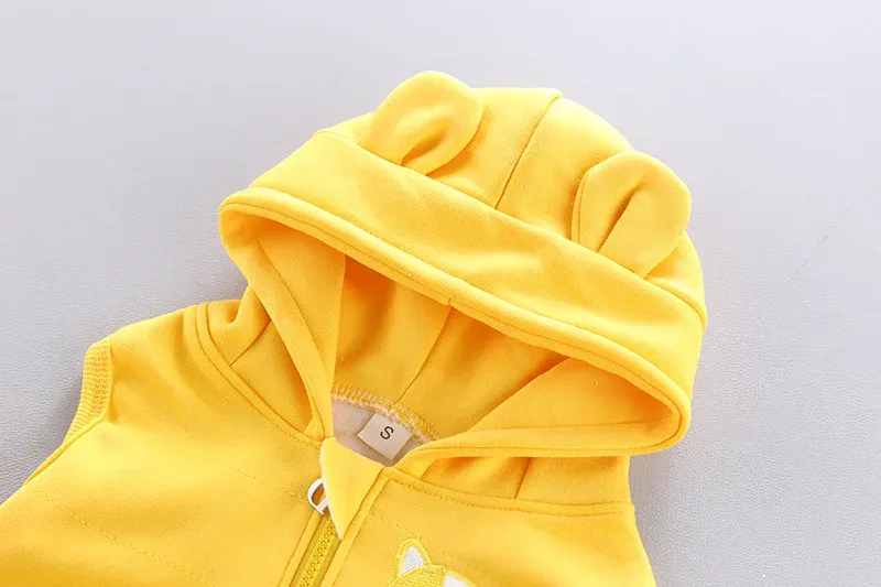 Winter Baby Fleece Clothing Set - Warm Cotton Thicken Hooded Sweater & Cartoon Bear Pants 3Pcs Outfit for Boys & Girls, Ages 9 Months to 4 Years showcase 6
