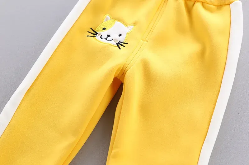 Winter Baby Fleece Clothing Set - Warm Cotton Thicken Hooded Sweater & Cartoon Bear Pants 3Pcs Outfit for Boys & Girls, Ages 9 Months to 4 Years showcase 15