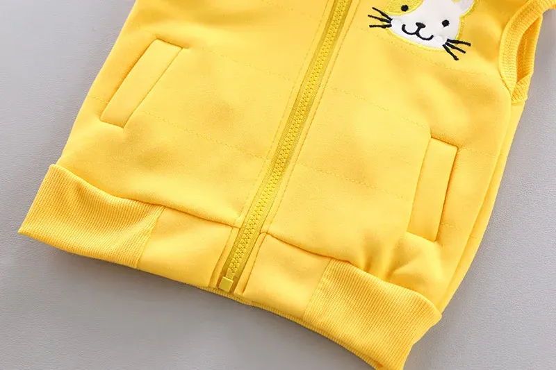 Winter Baby Fleece Clothing Set - Warm Cotton Thicken Hooded Sweater & Cartoon Bear Pants 3Pcs Outfit for Boys & Girls, Ages 9 Months to 4 Years showcase 8