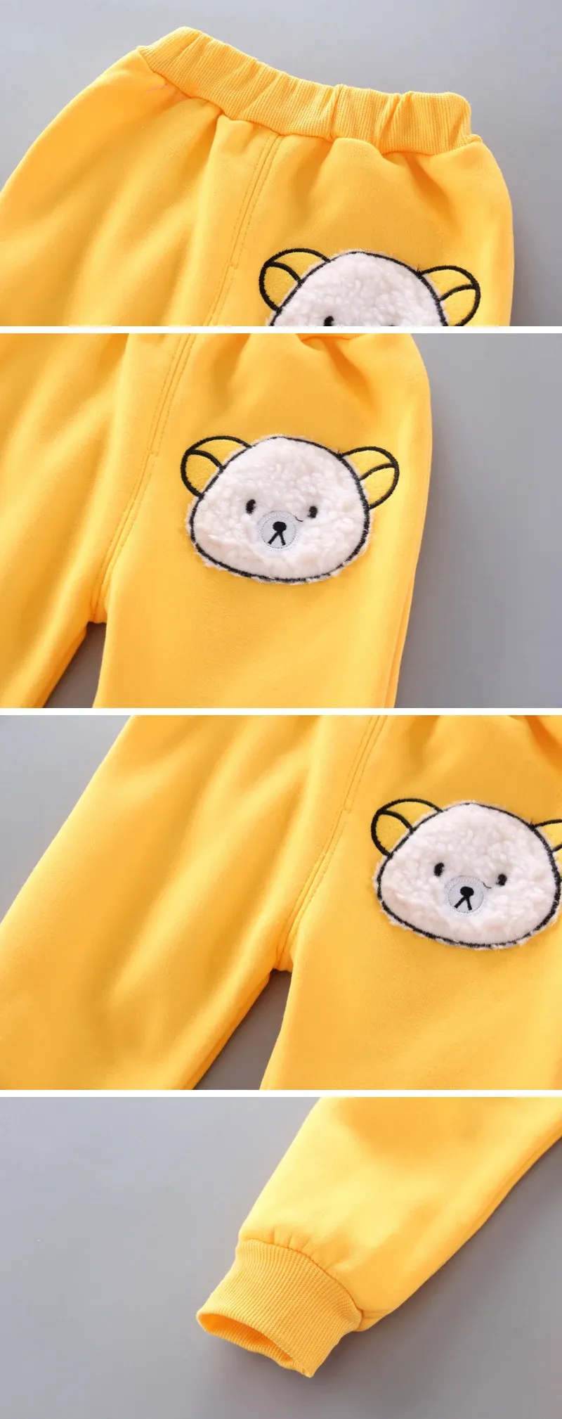 Winter Baby Fleece Clothing Set - Warm Cotton Thicken Hooded Sweater & Cartoon Bear Pants 3Pcs Outfit for Boys & Girls, Ages 9 Months to 4 Years showcase 29