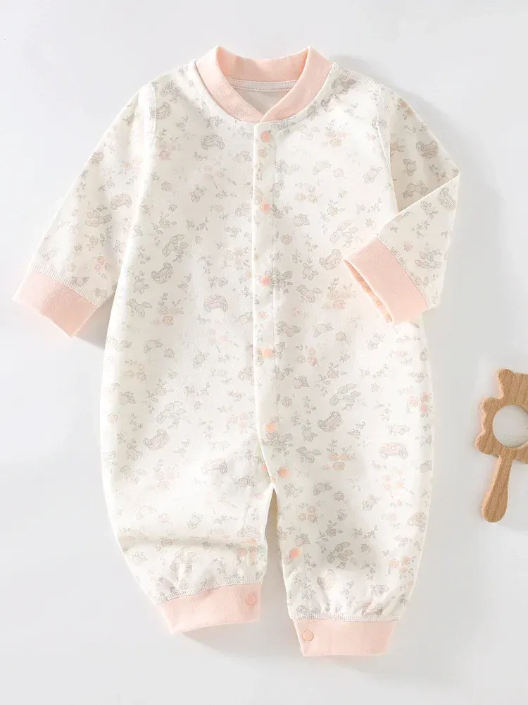 Autumn Baby Clothes Bodysuit Romper for Boys & Girls, 100% Cotton Long Sleeve Loungewear Outfit for Newborns 0-24 Months, Solid Color Soft & Cozy Sleepwear showcase 11